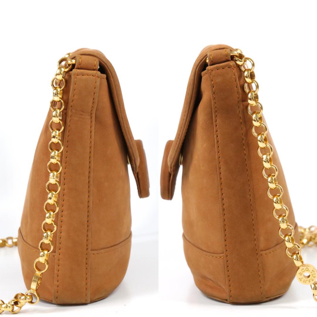 美品✨ティファニー チェーン ショルダーバッグ スエード サークルロゴ