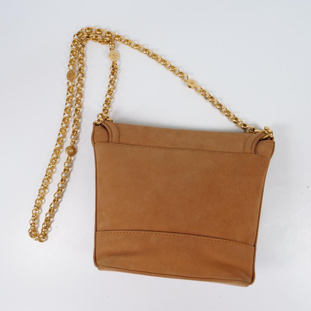 美品✨ティファニー チェーン ショルダーバッグ スエード サークルロゴ