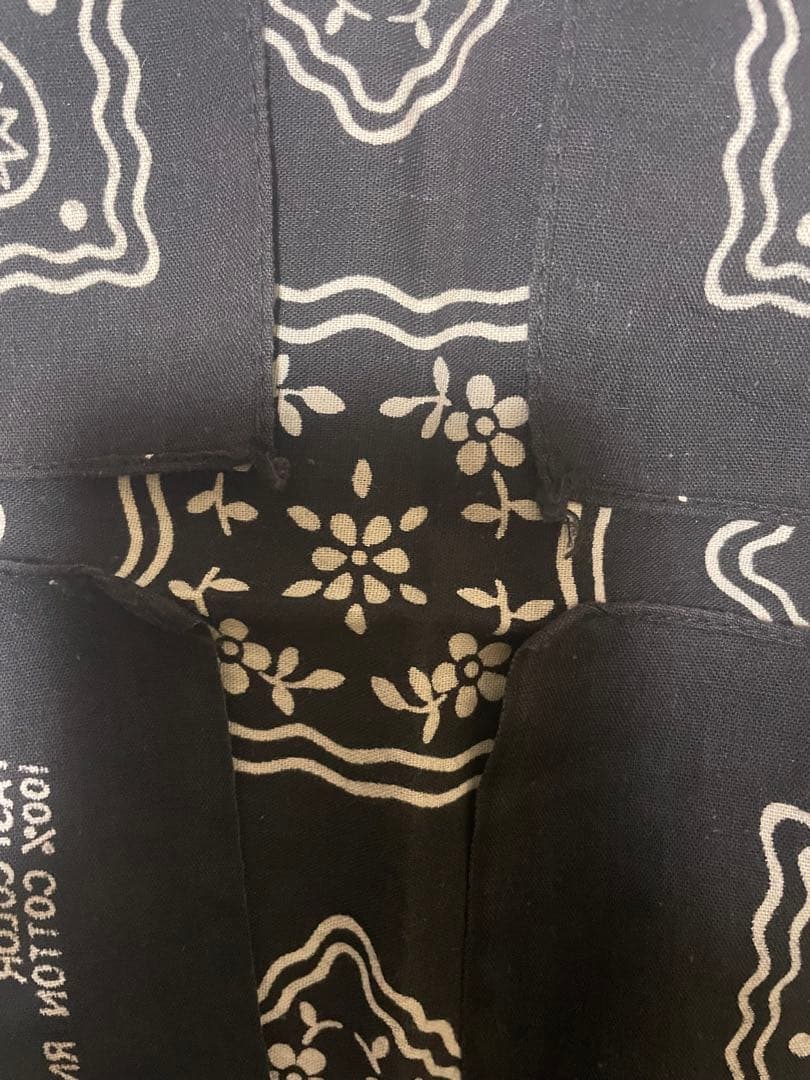 小物 60S VINTAGE BLACK COOKIE PATTERN BANDANA