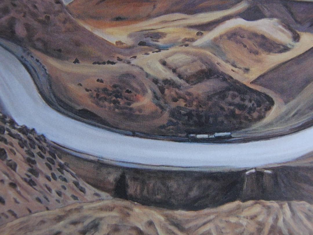 井上俊郎、【カイバル峠（ガンダーラへの道、パキスタン）】、希少な額装用画集より