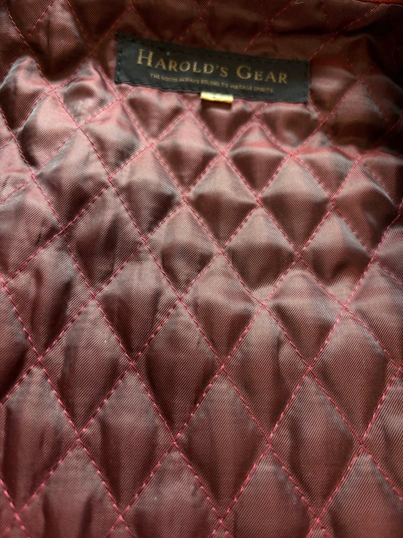 ハロルズギア ライダースジャケット 赤 ホースレザー 馬革 定価10万円