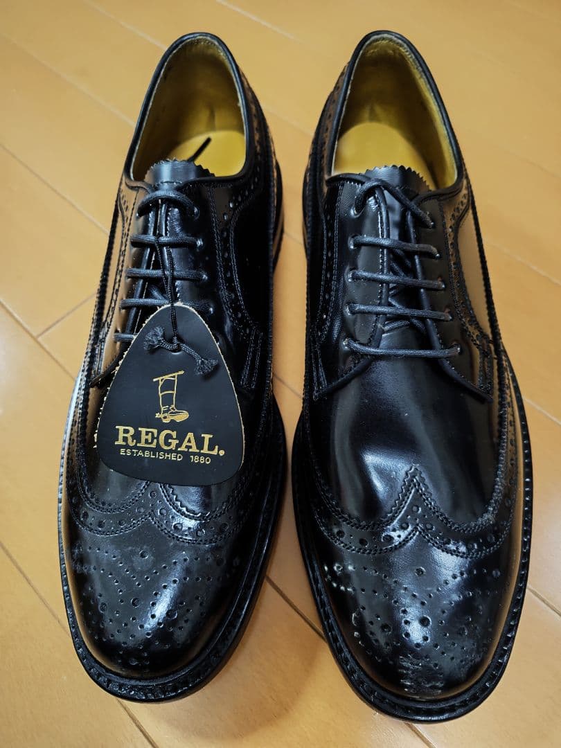 REGAL 黒レザー ドレスシューズ ウィングチップ