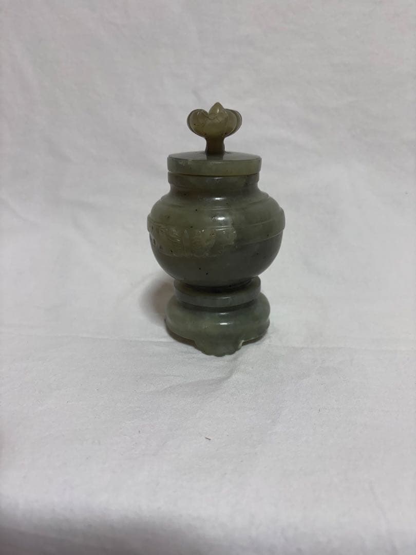 青玉蓋物 清代後期