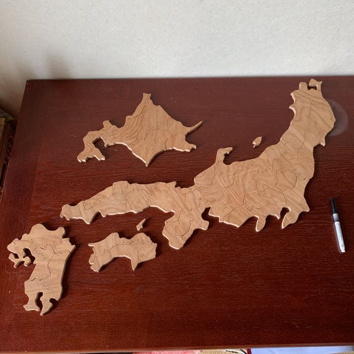 日本地図木製手作りパズル