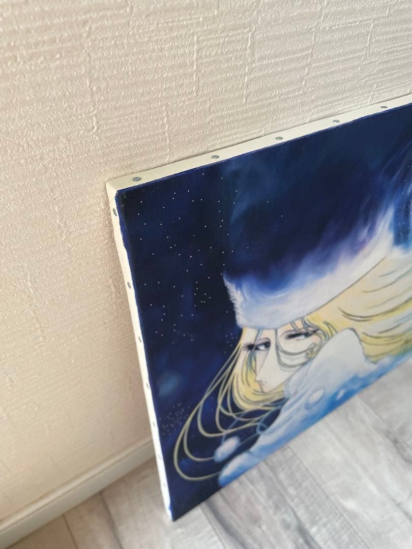 大型】F10号 手描き油彩 松本零士銀河鉄道999模写メーテルレジェンド