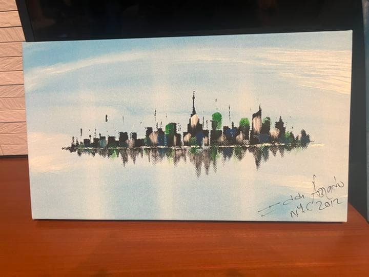 絵画⑤ ニューヨーク　New York マンハッタン　風景画　油絵　2012