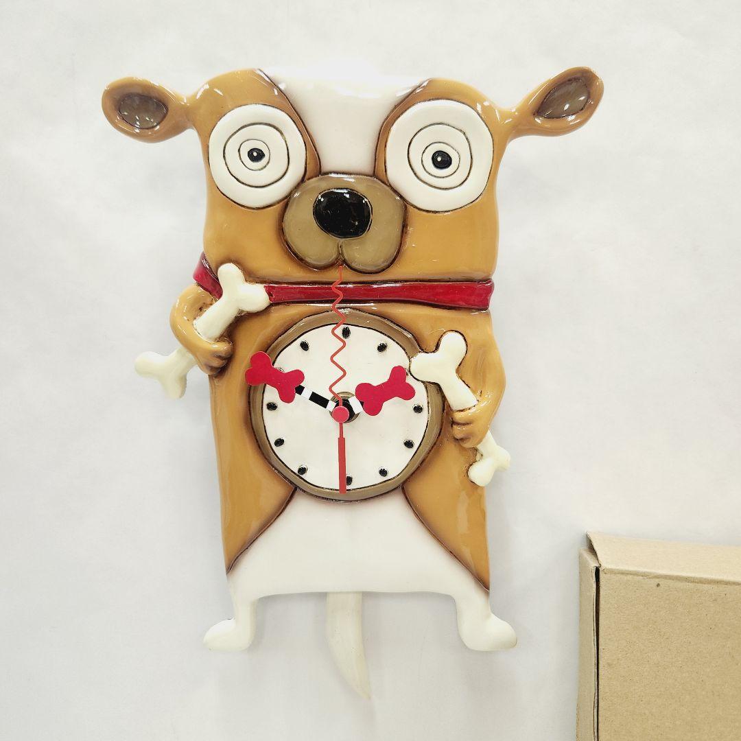 アレンデザインスタジオ 陶器製 壁掛時計 Allen DESIGNS 犬 北欧
