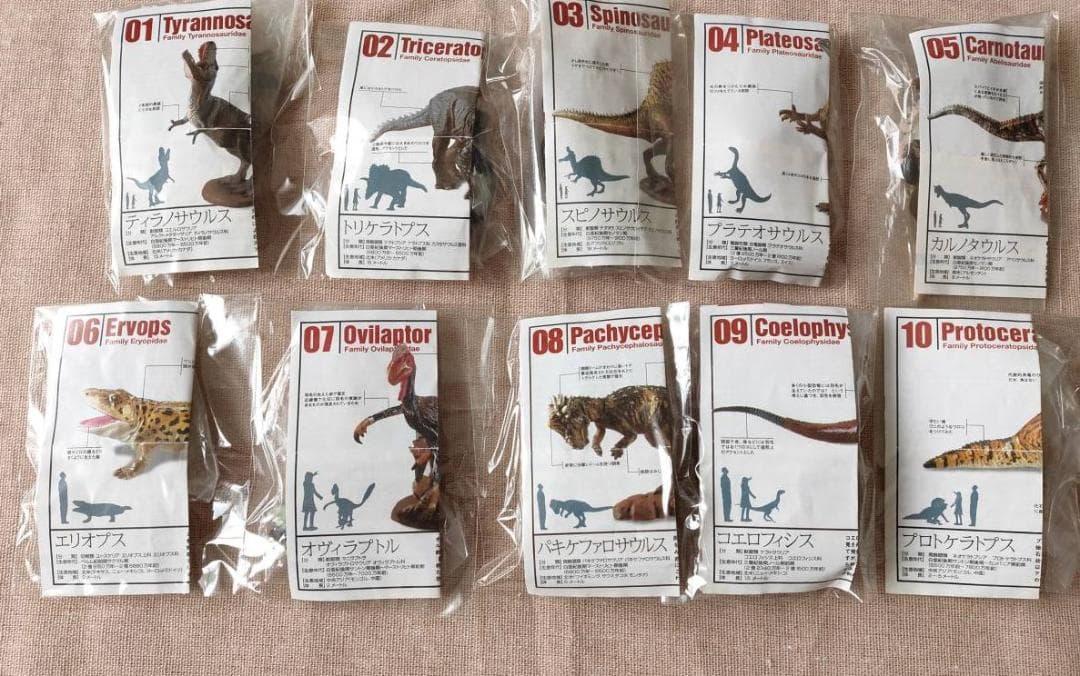 ダイノテイルズ C.C.ザウルス セット 全20種 海洋堂 恐竜模型図鑑