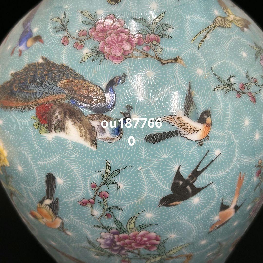 百鸟朝凤大花瓶 景徳鎮 陶磁器 装飾品 現代工芸品 美術