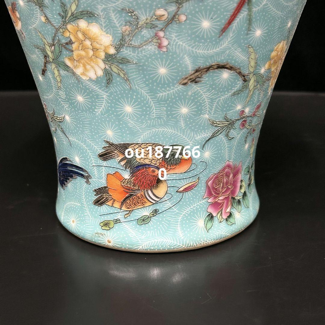 百鸟朝凤大花瓶 景徳鎮 陶磁器 装飾品 現代工芸品 美術