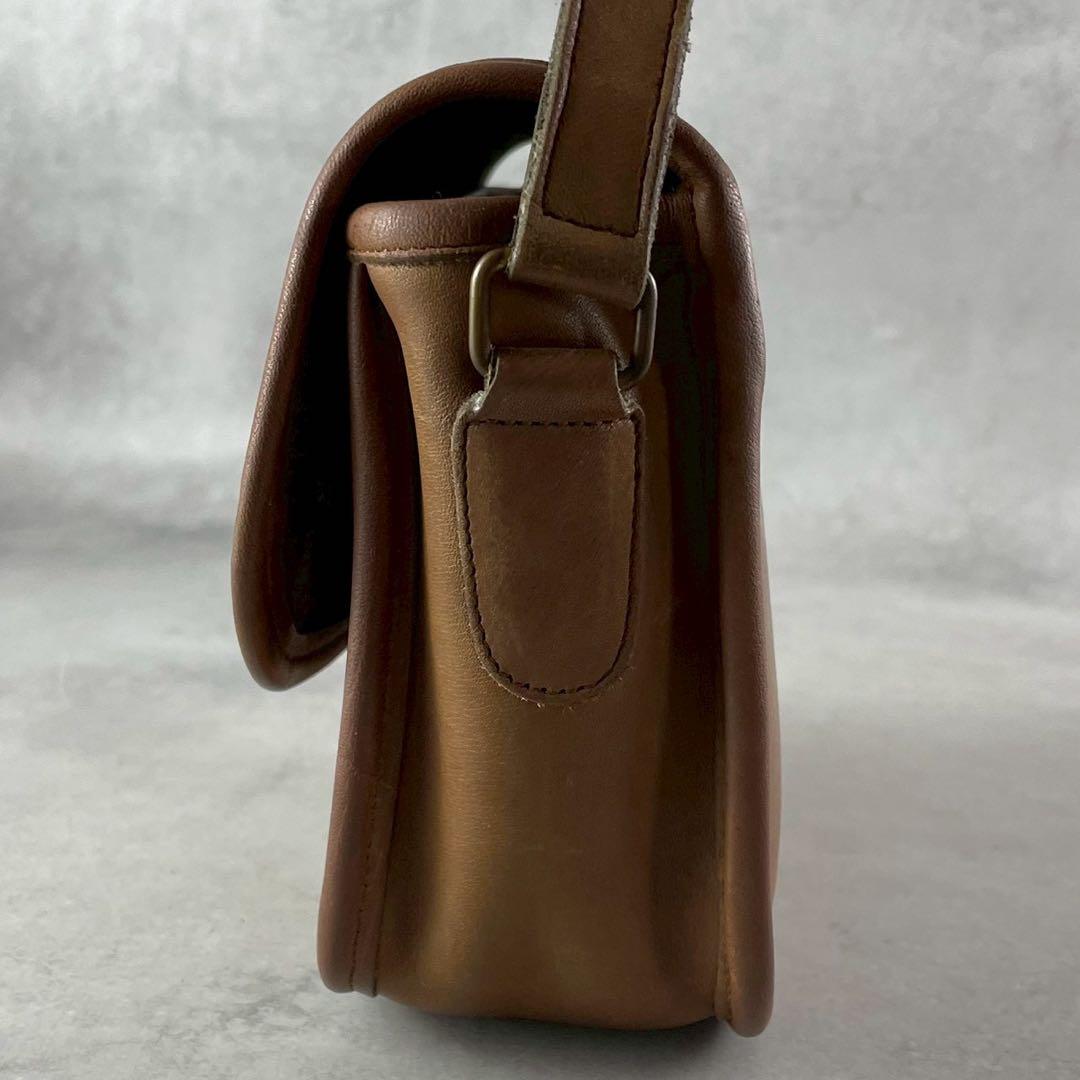 ✨美品✨オールドコーチ　ショルダーバッグ ターンロック　レザー　ブラウン