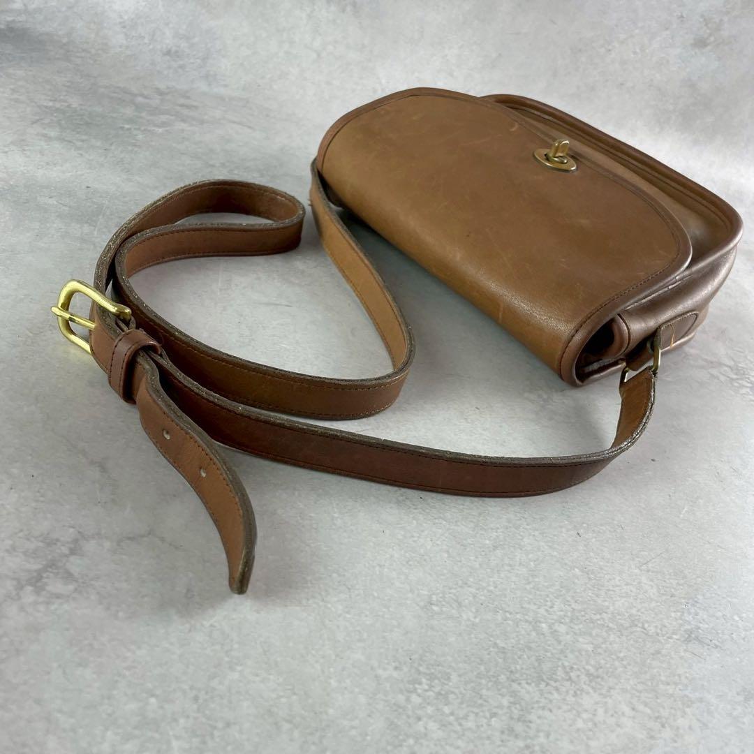 ✨美品✨オールドコーチ　ショルダーバッグ ターンロック　レザー　ブラウン