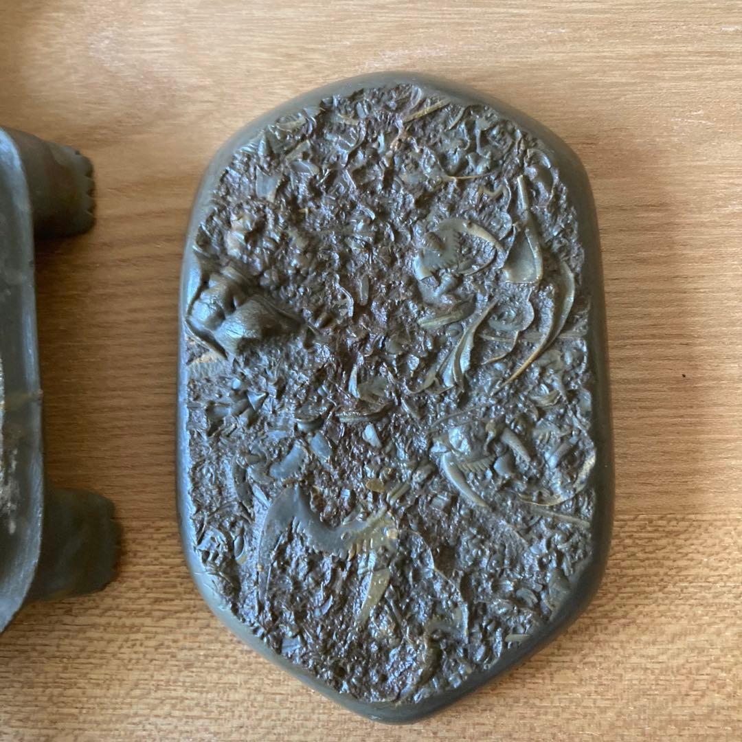 未使用 中国 三葉虫化石 亀型 燕子石硯 - メルカリ