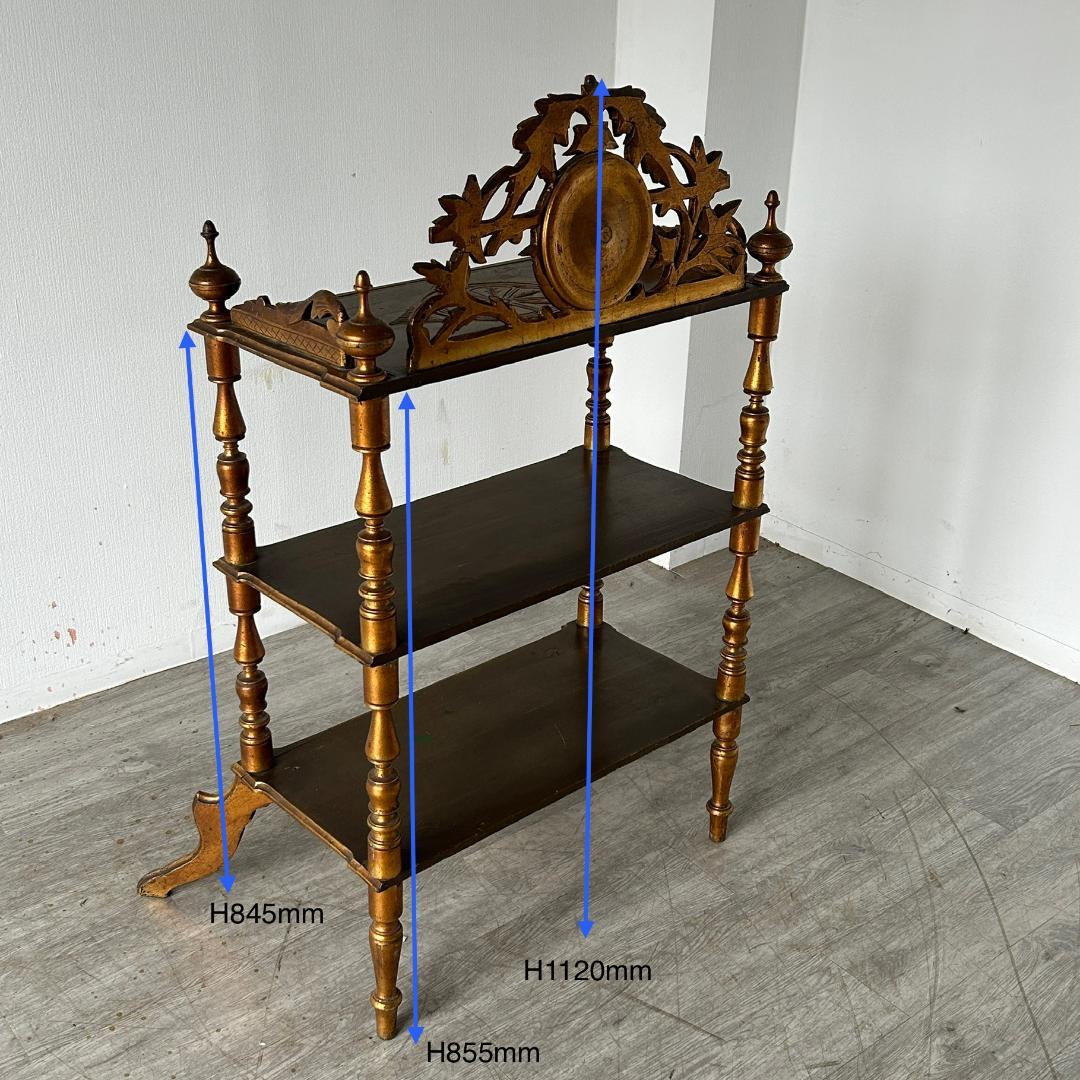 イギリス アンティーク家具 3ティアシェルフ 飾り棚 843A