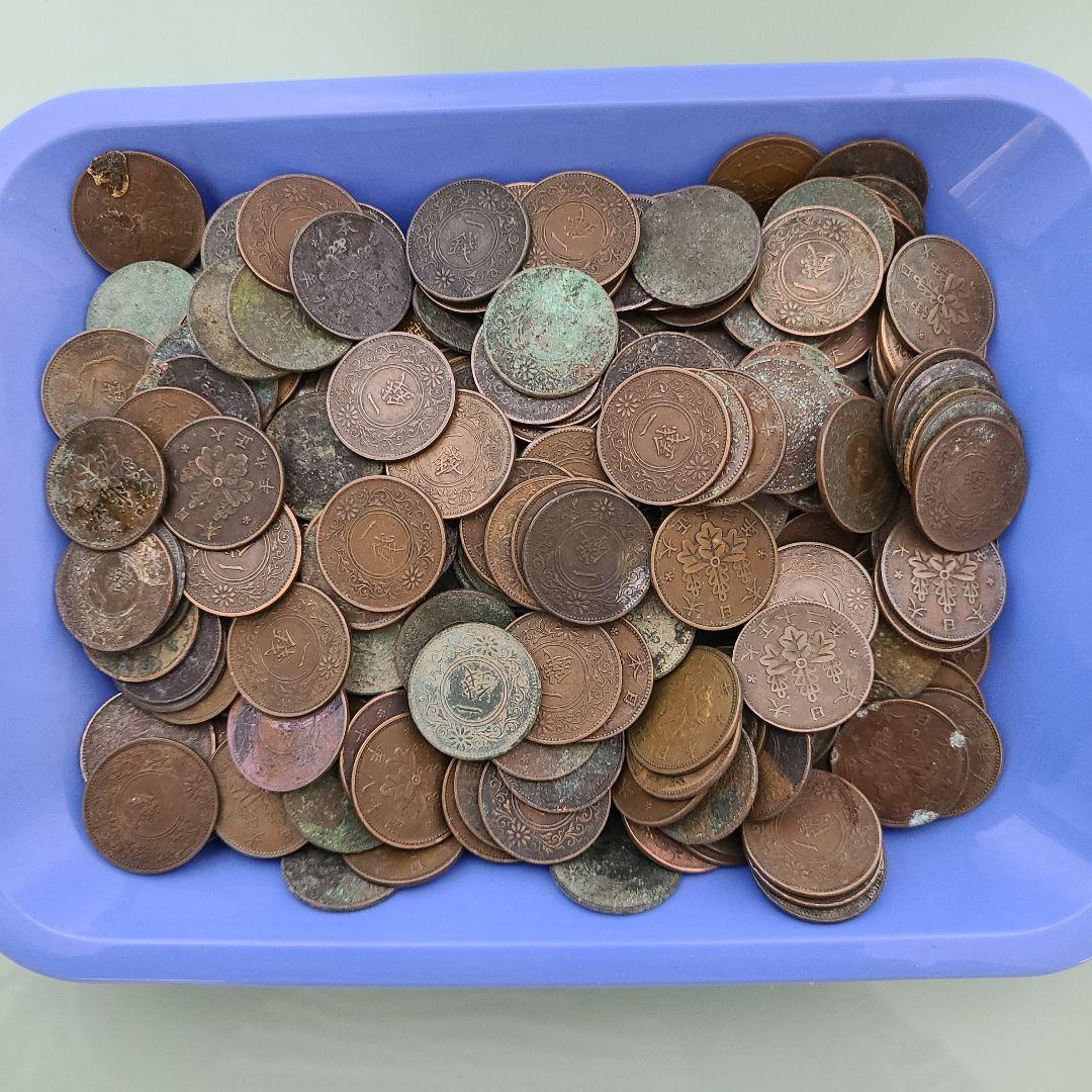 今回限定 古銭 桐1銭青銅貨 カラス1銭黄銅貨まとめ 1000グラム - メルカリ