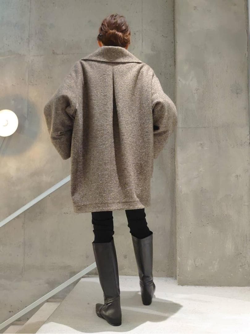Spick and Span ヘリンボーンミドルコート 22AW Spick and Span W