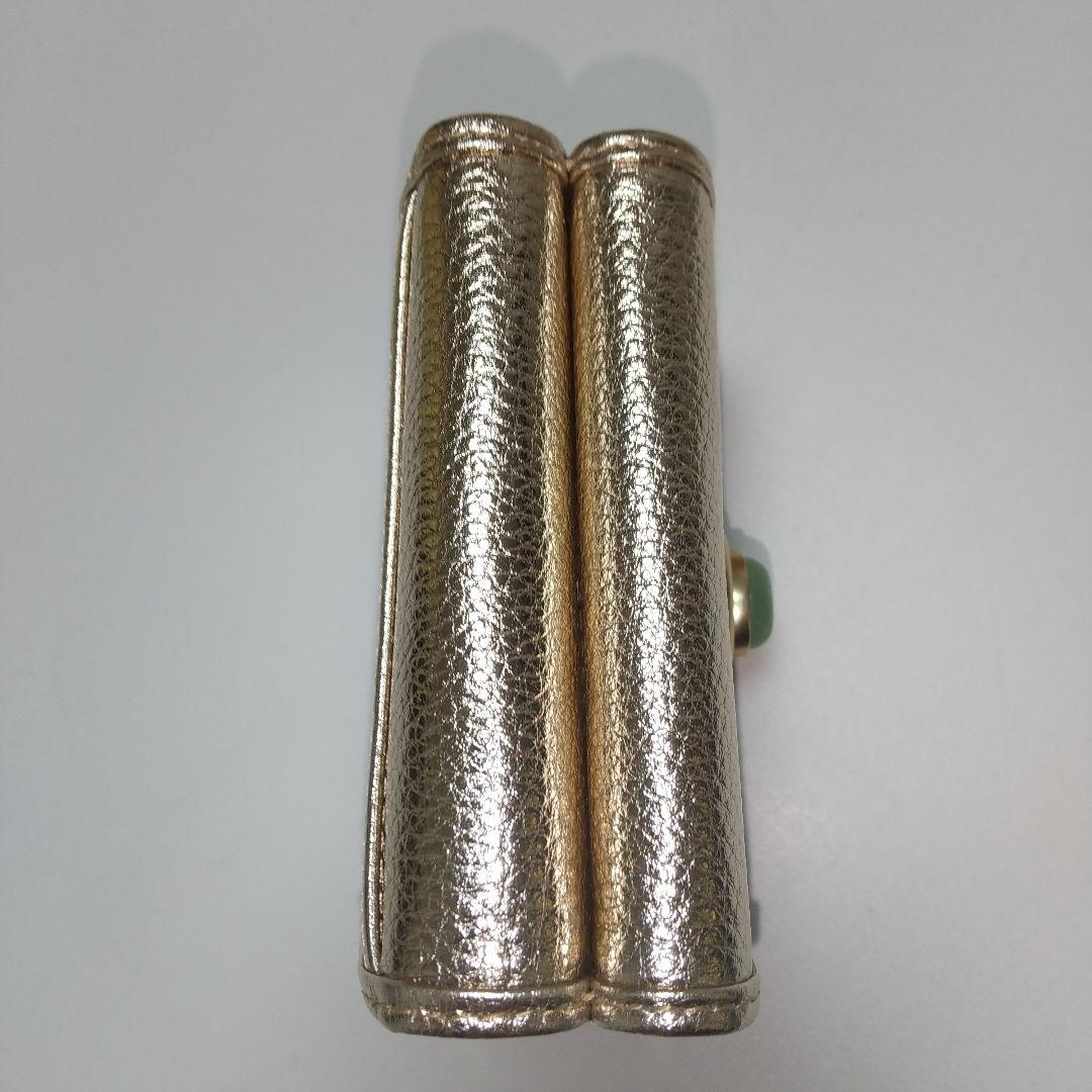 【新品】HASHIBAMI 天然石 ミニウォレット ゴールド 三つ折り財布