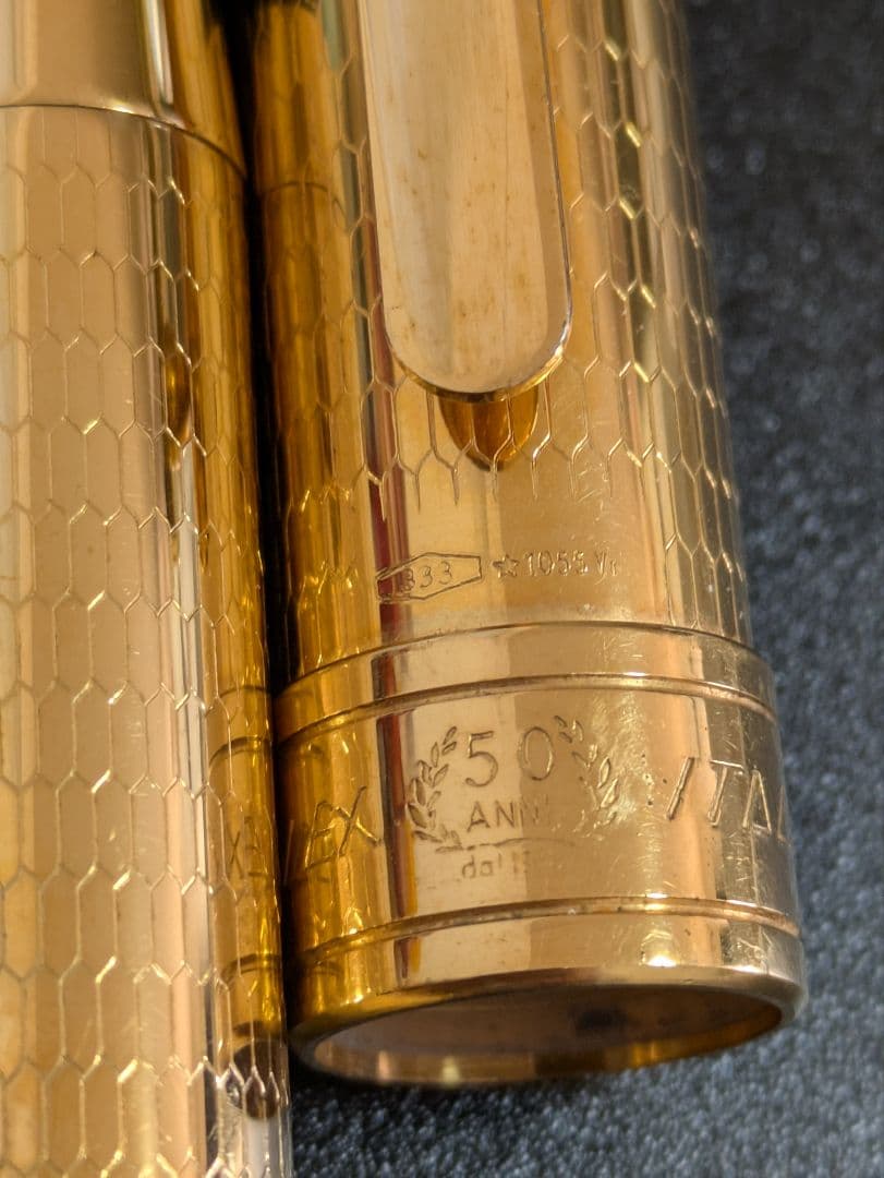 蘭王様】【ソリッドゴールド】ラレックス 50周年万年筆 8金無垢 14金ペン先