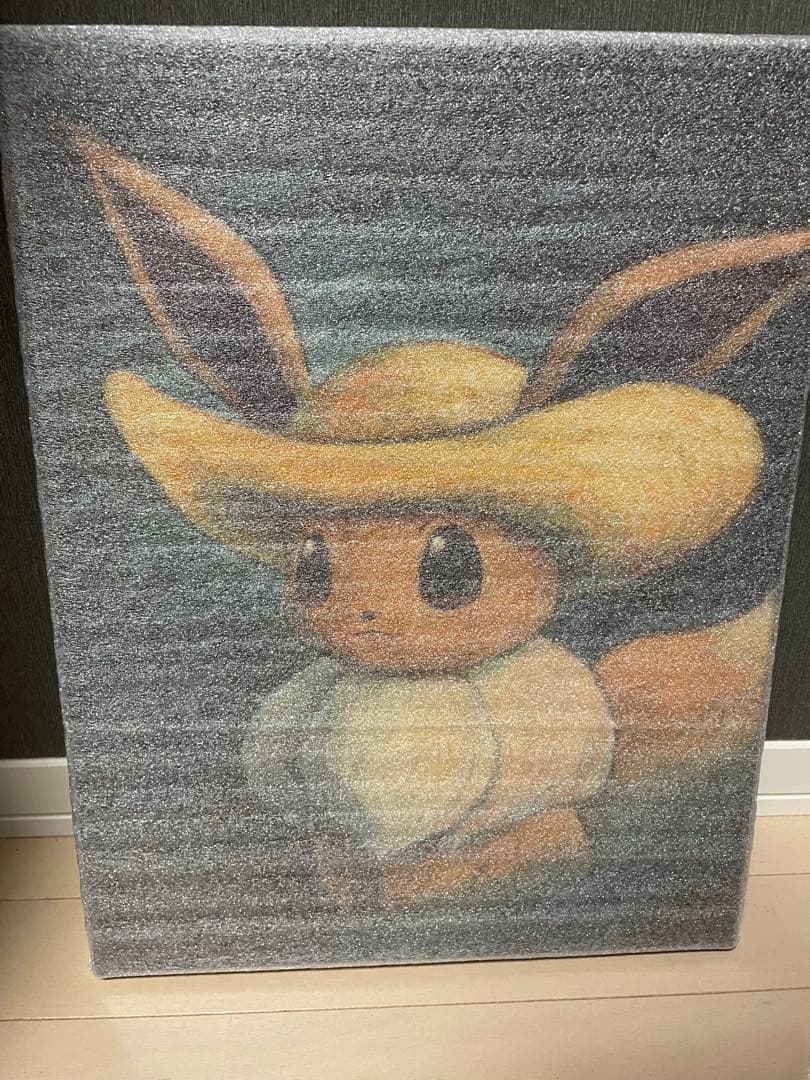 ポケモン保証書有ゴッホピカチュウ イーブイキャンバスアート バラ売り可