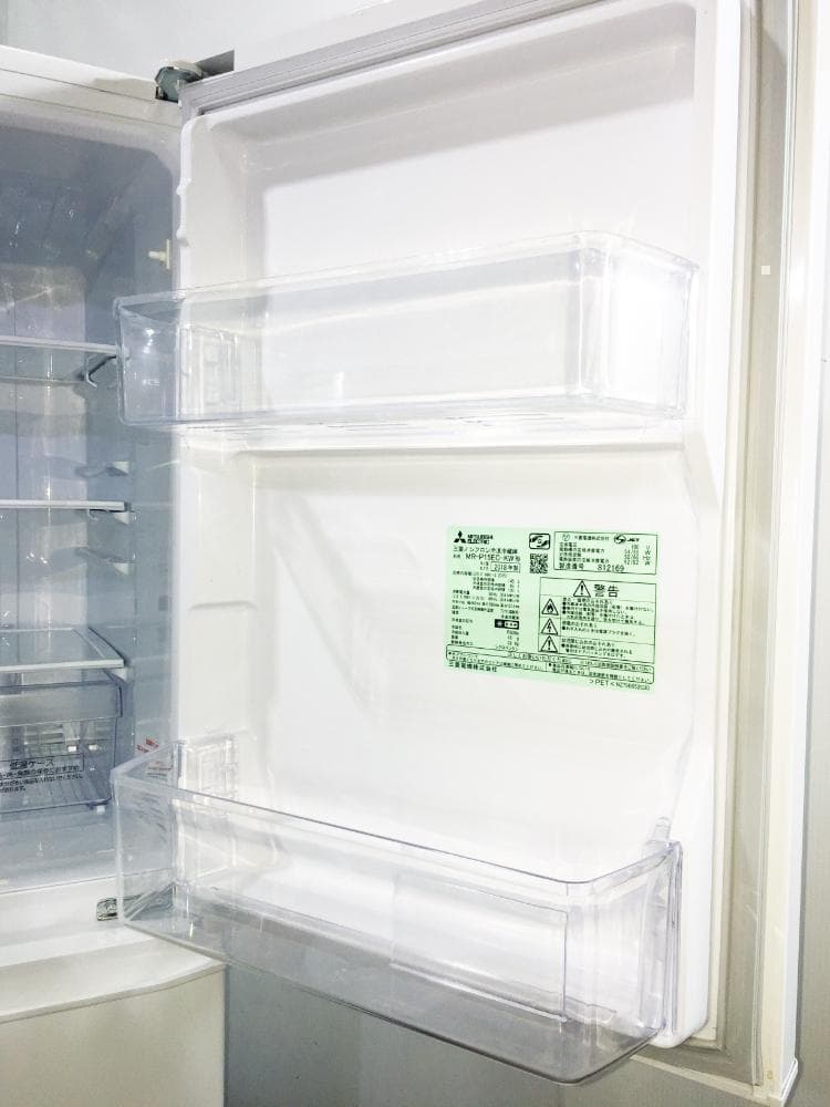 30日迄！送料無料★三菱 146L 冷蔵庫【MR-P15EC-KW】