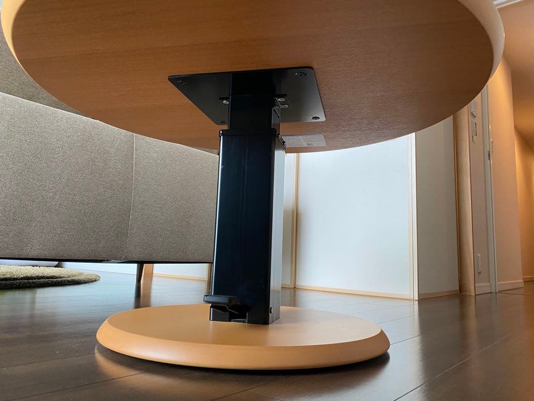 eve　大塚家具　無段階　昇降式　丸テーブル　園田産業