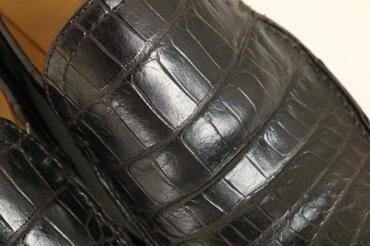 H*A様 【美品】☆ルイヴィトン：クロコ　ローファー　レザーシューズ　６　25.