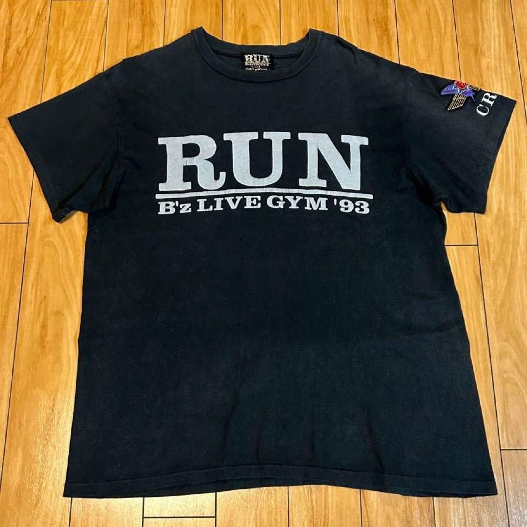 B'z RUN LIVE-GYM’93 スタッフ公式Tシャツ　CREWワッペン付 B'z RUN LIVE-GYM'93 スタッフ公式Tシャツ CREWワッペン付