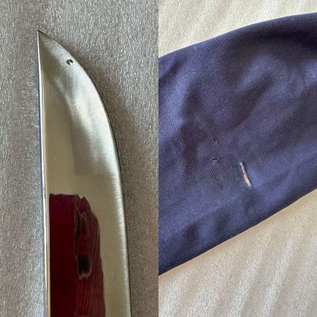 薄刃 居合刀 白鞘　鞘付き長さ101cm 刀袋付き11F