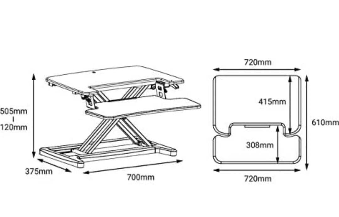 DMM.make 卓上昇降デスク　デュアル　ブラック