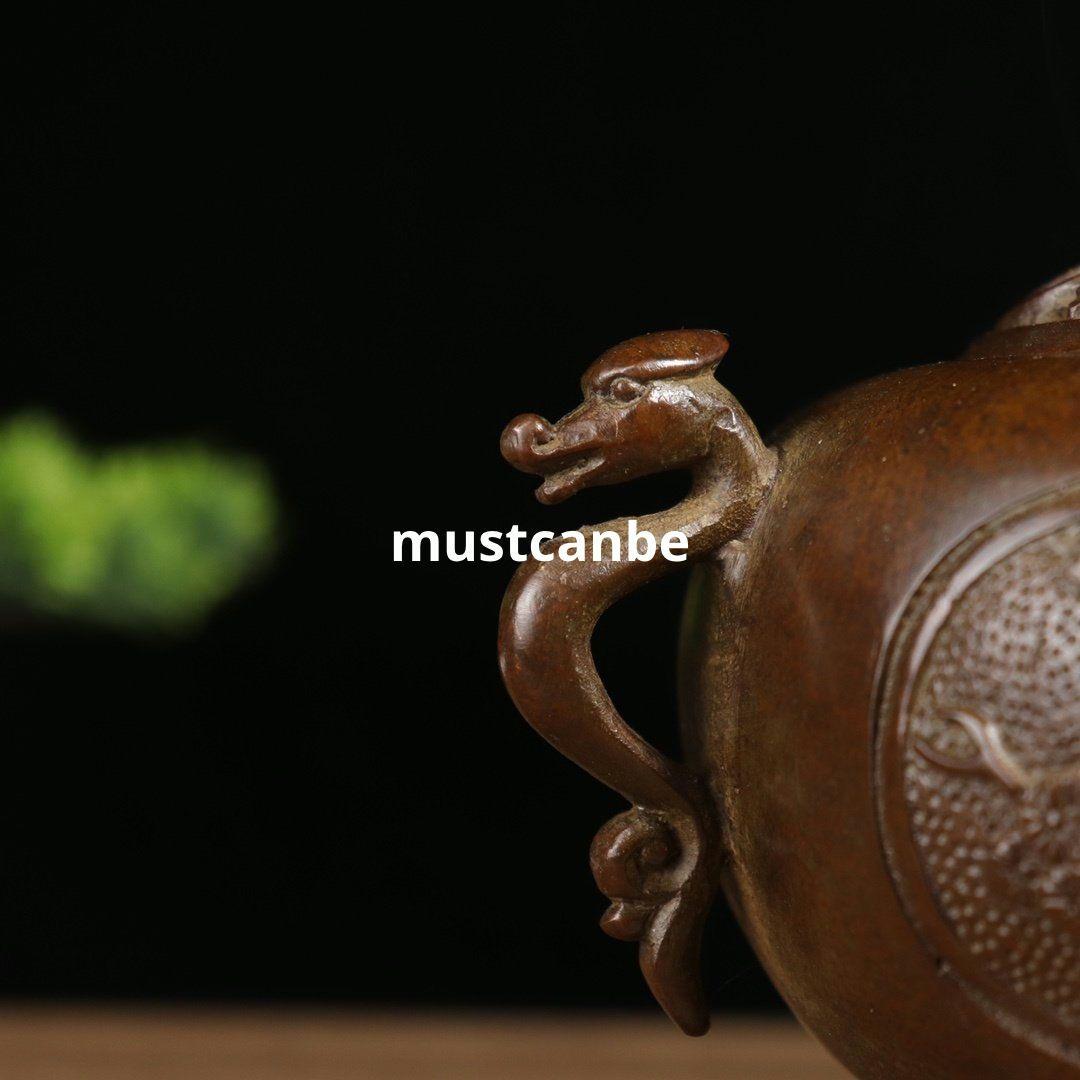 香炉 松鶴延年香炉 金属工芸品 厚重 美品 置物