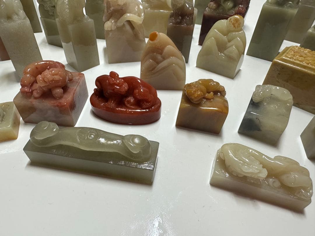 年末感謝祭 篆刻 印材 印石 まとめ 書道 落款 遊印 45点 ②