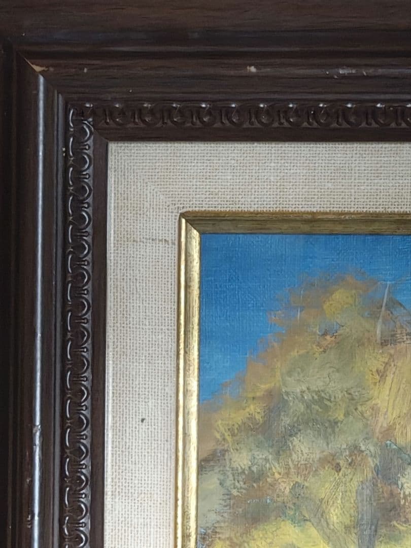 【F30号】 額縁 (保護板アクリル) ＆油彩画セット