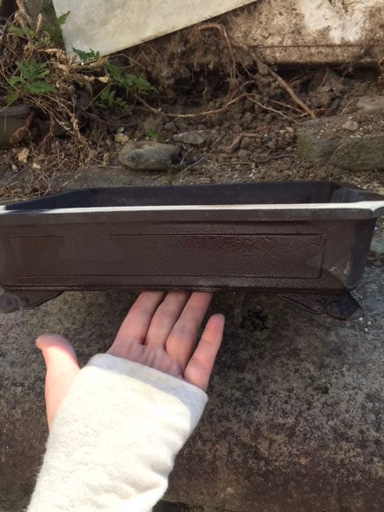 盆栽鉢　時代盆栽鉢長方隅切り窓あり雲足33x24x8山野草寄せ植えサボテン植木鉢 盆栽鉢 時代盆栽鉢長方隅切り窓あり雲足33x24x8山野草