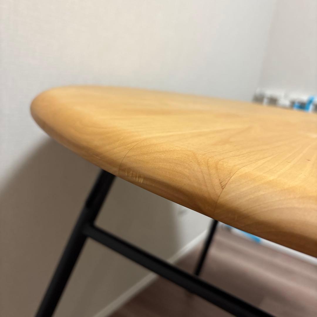 h*d様 モモナチュラル円形木製ダイニングテーブル95cm