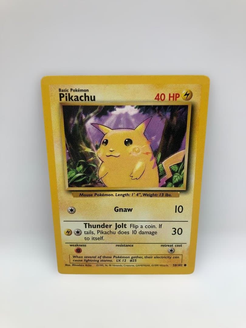 ピカチュウ　ポケモン　英語　Pikachu　イエローチーク　旧裏面　美品