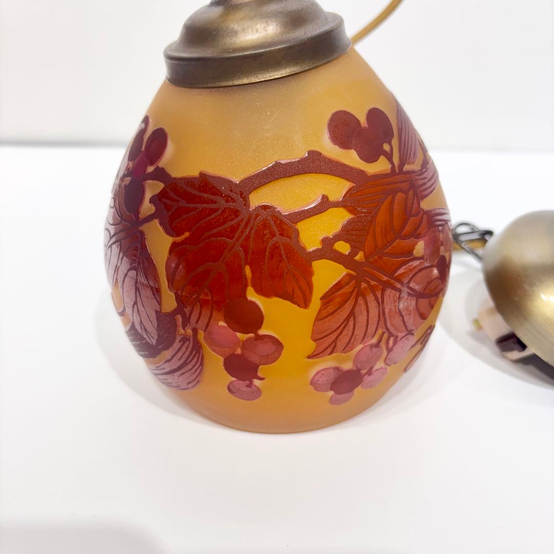 希少！TIP Gallé ガレ ガラスシェード ペンダントライト 1灯