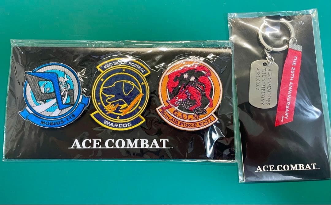 エースコンバット25周年記念 公式ドッグタグ＋公式着脱式刺繍ワッペン3