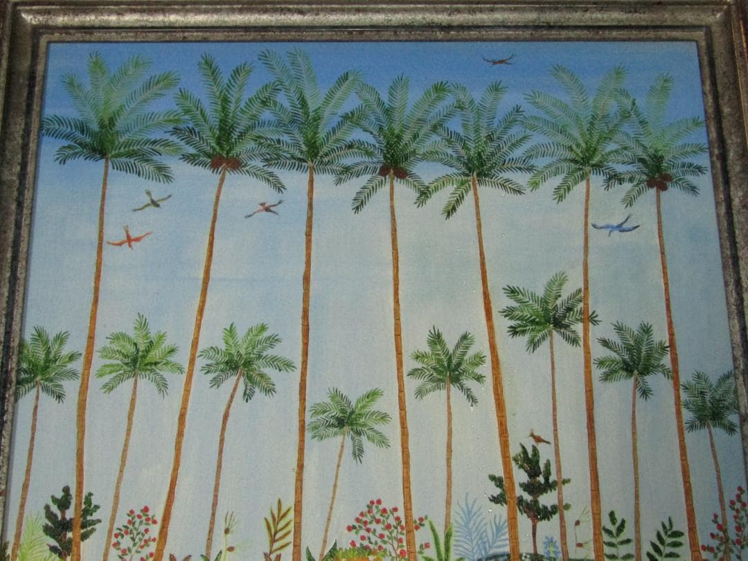 真作保証【ピュース　エキゾチックな市場　Ｆ１０　肉筆洋画額装】フランス画家