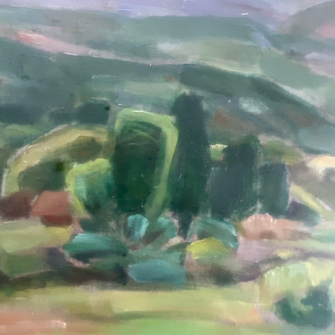 辻朗　油彩画 風景画 金色フレーム
穏やかな色合いが素敵な作品です