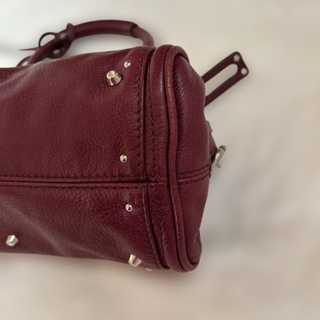 クロエ パディントン ボルドー 鍵付き ハンドバッグ