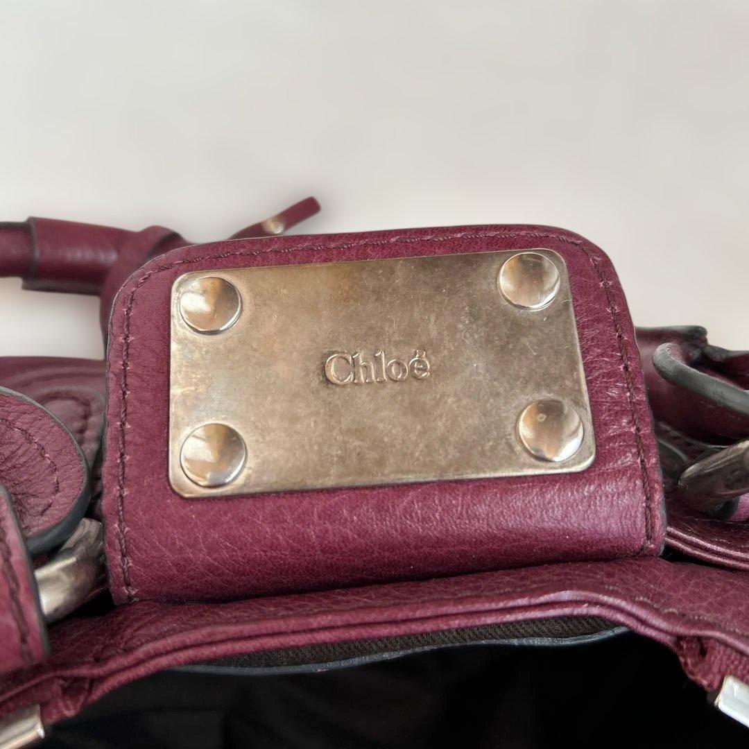 クロエ パディントン ボルドー 鍵付き ハンドバッグ