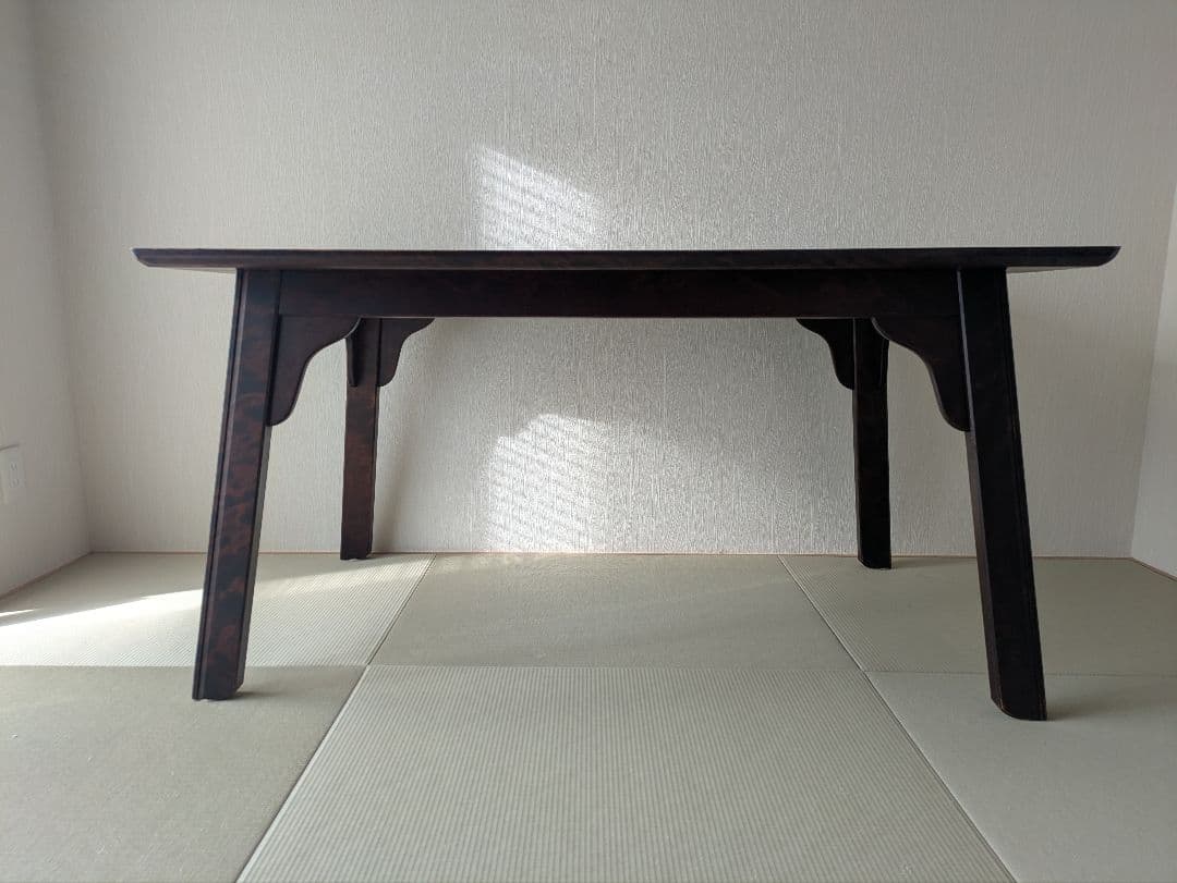 【北海道民芸家具】無垢 ダイニングテーブル 民芸調 アンティーク