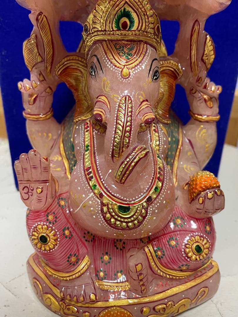 期間限定お値下げ！ ガネーシャ 天然石 特大 置物 希少の通販はau PAY