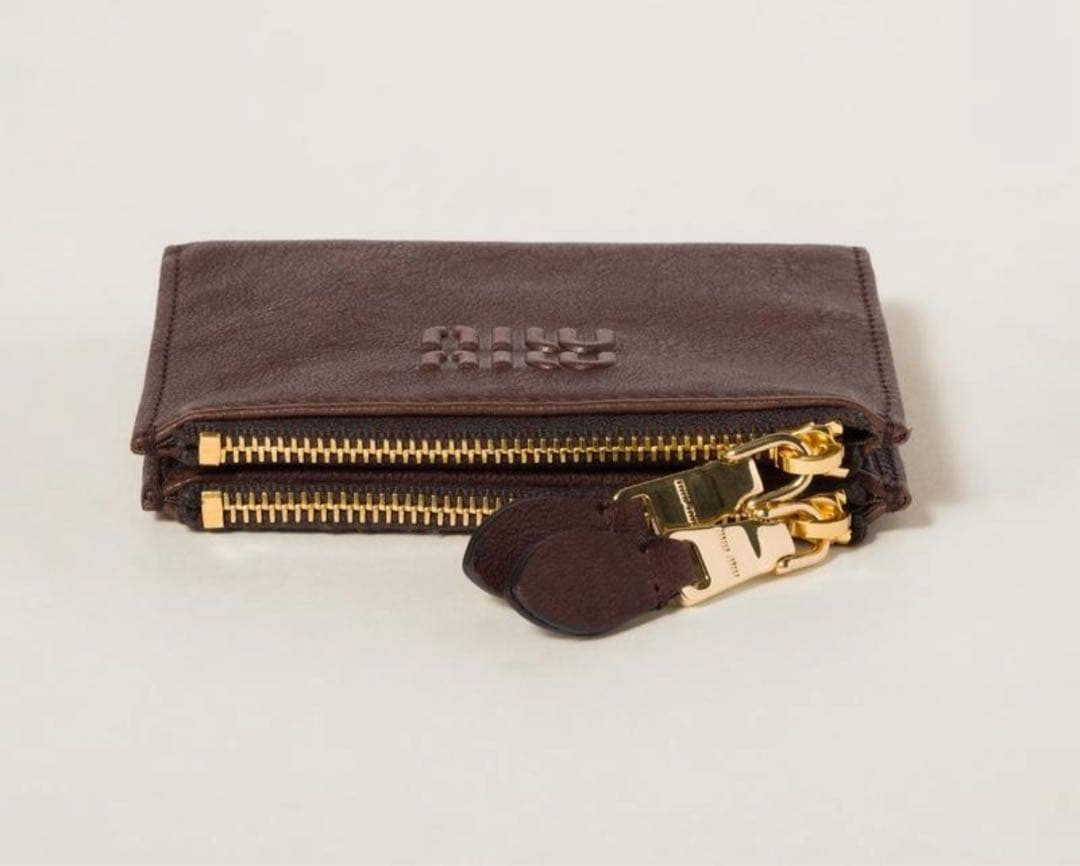 miu miu ナッパレザー 財布 ブラウン 購入明細 あんしん鑑定