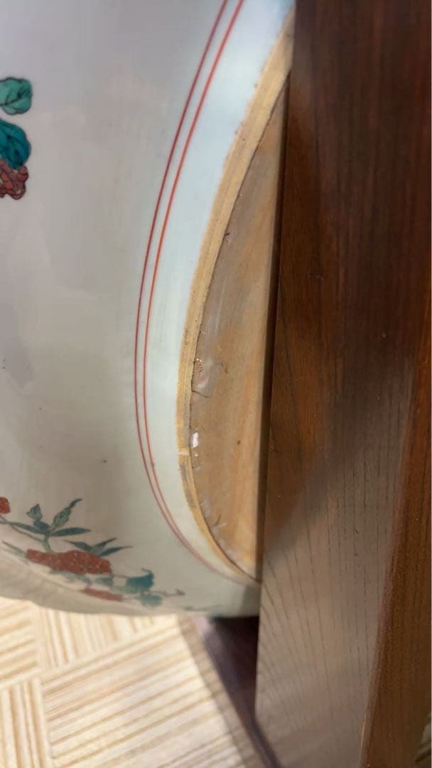 ［珍品］大清康熙年製　特大絵皿【粉彩人物絵・風景】　送料込み