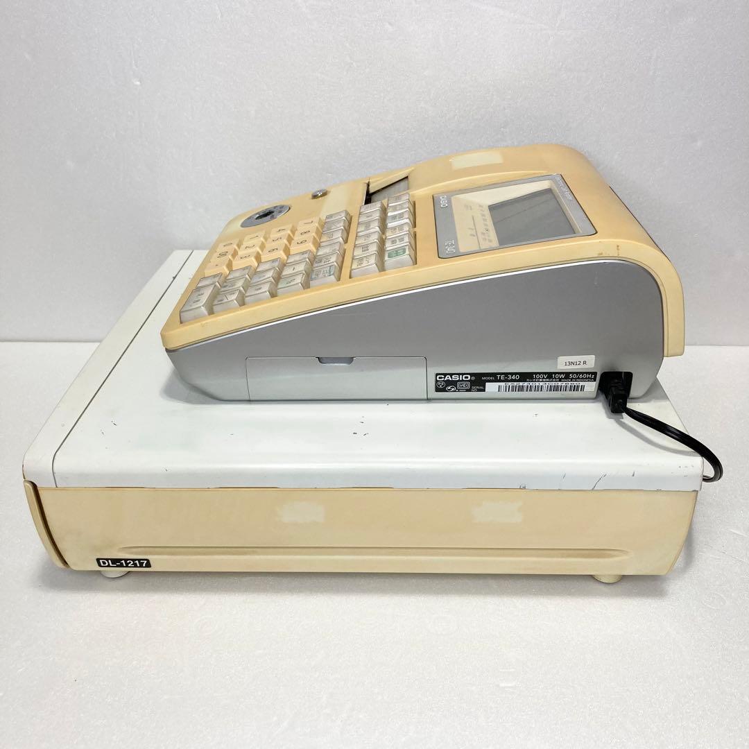 CASIO レジスター TE-340 NL300 動作良好 ロール紙付 鍵付
