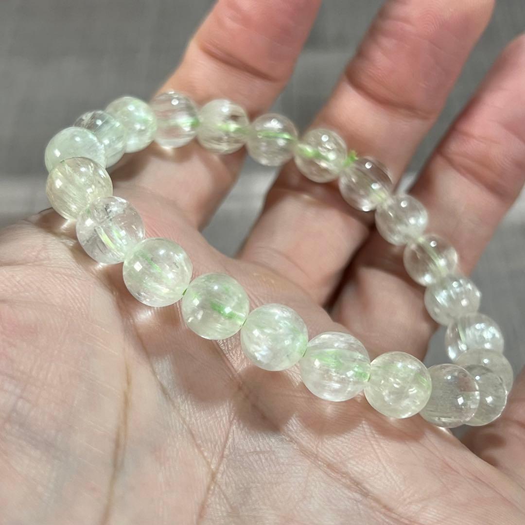 高品質　キャッツアイあり　ヒデナイトブレスレット　クンツァイト　6 スポジュメン