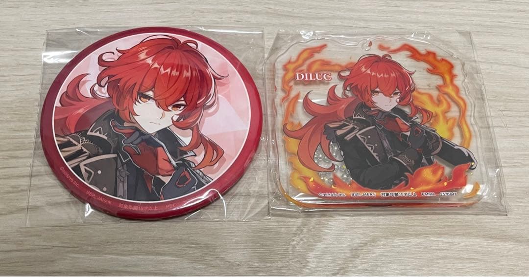 原神 ディルック namco 缶バッジ
