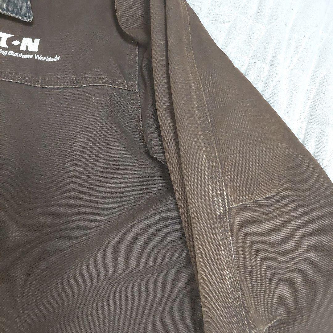 モ*ー様 Carhartt デトロイトジャケット ブラウン メキシコ製 企業ロゴ