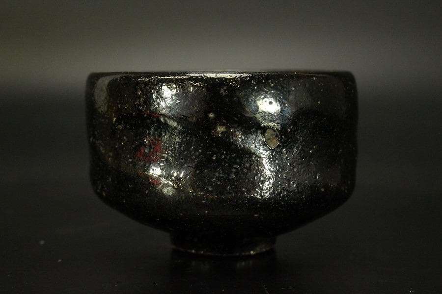 茶道具 黒楽茶碗 野点 小服茶碗(A420)